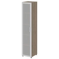 Шкаф высокий узкий левый (1 высокий фасад стекло в раме) Yalta LT.SU-1.10 R L/R вяз благородный